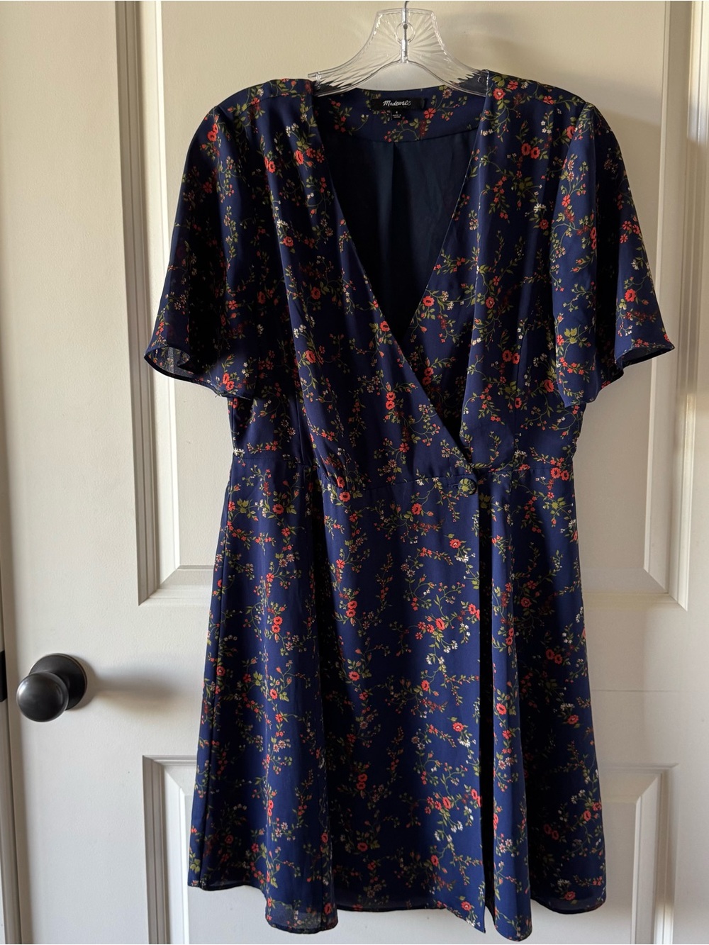 MADEWELL Amaranth Floral Wrap Dress